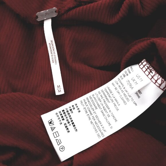 Free People Untamed Back Twist Knott Long Sleeve Ribbed Knit Tunic Top - Picture 5 of 7